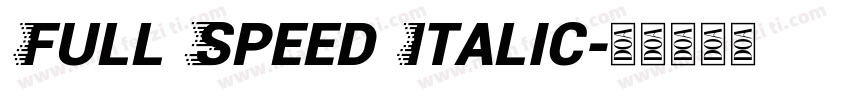 Full Speed Italic字体转换